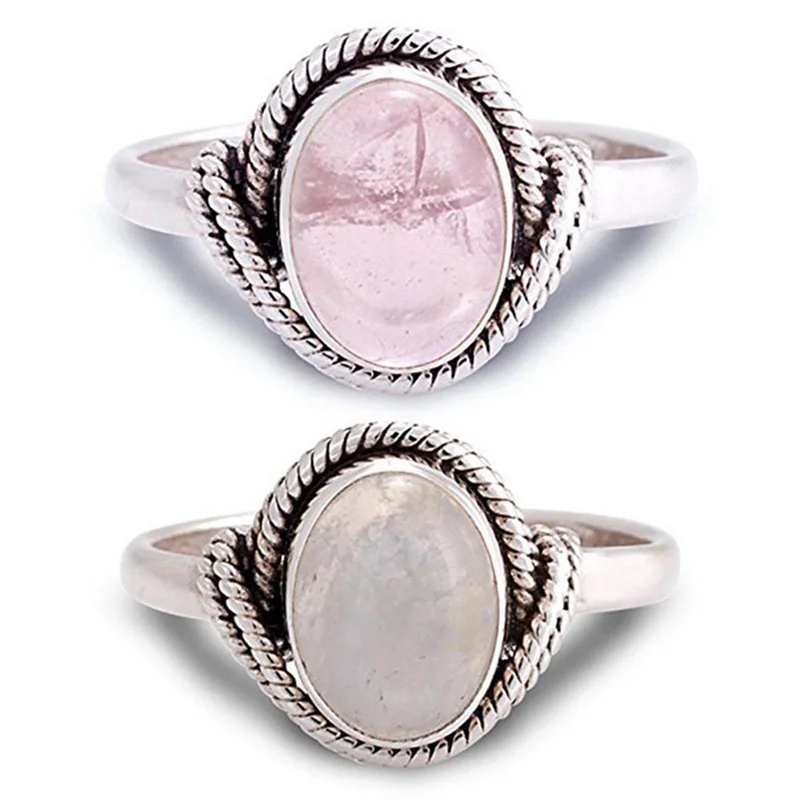 Women Inlaid Rose Quartzs Natural Furong Stone Ring Pink White Crystal Vintage Rings Romantic Wedding Jewelry Gift
Women Inlaid Rose Quartzs Natural Furong Stone Ring Pink White Crystal Vintage Rings Romantic Wedding Jewelry Gift