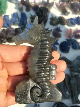 10cm Natural gemstone figurine polished hand carved labradorite crystal seahorse statue for decoration
10cm Natural gemstone figurine polished hand carved labradorite crystal seahorse statue for decoration