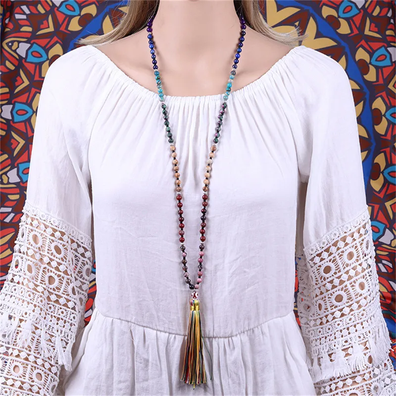 Reiki Chakra Healing Necklace Natural emperor Stone Long Tassel Necklaces Yoga Energy Jewelry for women
Reiki Chakra Healing Necklace Natural emperor Stone Long Tassel Necklaces Yoga Energy Jewelry for women