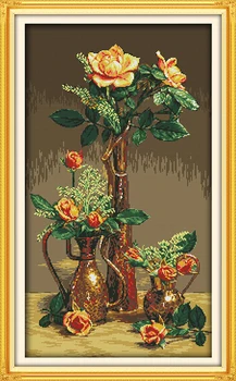 Gold Roses Cross Stitch Kits 11CT Printed 14CT Cross Stitch Set DIY Chinese Cross-stitch Counted Embroidery Needlework
Gold Roses Cross Stitch Kits 11CT Printed 14CT Cross Stitch Set DIY Chinese Cross-stitch Counted Embroidery Needlework