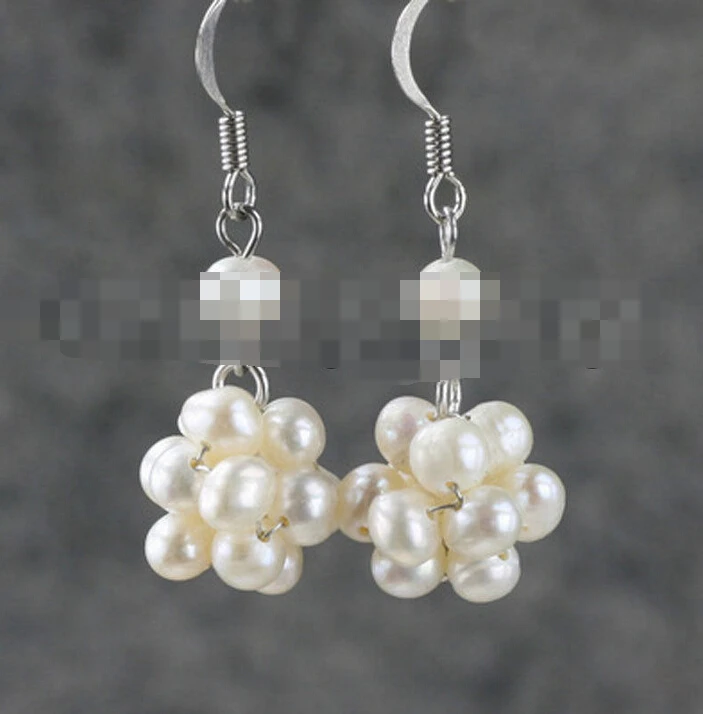 hot sell new - free shipping 09316 white freshwater pearl earring