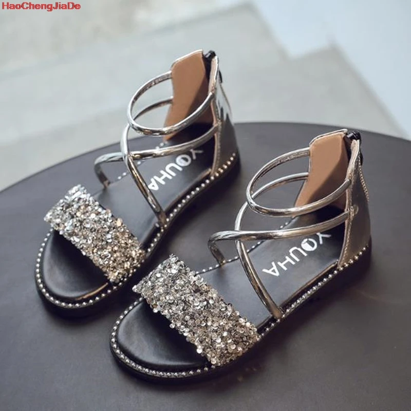HaoChengJiaDe New Children's Sandals Summer Baby Child Girls Sequins Sandals Princess Fashion Beach Shoes Kids Size 26-36
HaoChengJiaDe New Children's Sandals Summer Baby Child Girls Sequins Sandals Princess Fashion Beach Shoes Kids Size 26-36