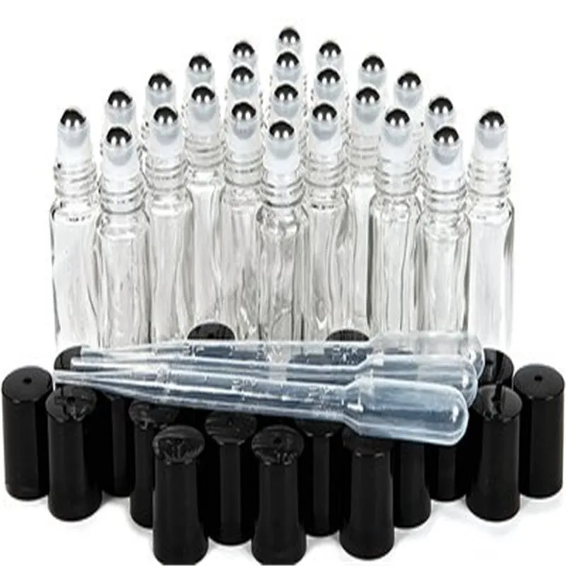 24 X 10ml Plain Clear Glass Perfume Roll on Bottle with stainless steel roller ball black cap lid for essential oil aromatherapy
24 X 10ml Plain Clear Glass Perfume Roll on Bottle with stainless steel roller ball black cap lid for essential oil aromatherapy