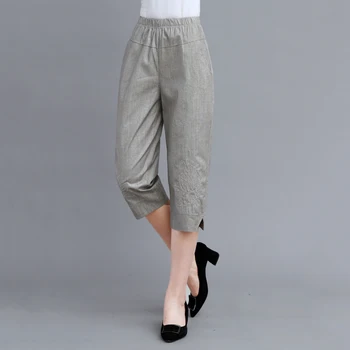 Gray Cotton Linen Pencil Pants For Women 2020 Summer New Casual Plus Size Mother Solid Elastic High Waist Loose Capris 5XL 4XL
Gray Cotton Linen Pencil Pants For Women 2020 Summer New Casual Plus Size Mother Solid Elastic High Waist Loose Capris 5XL 4XL