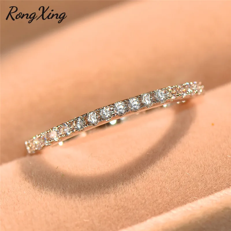 RongXing Round Cut Single Row White Zircon Thin Rings For Women White Gold Filled Midi Joint Ring Birthstone Minimalist Jewelry
RongXing Round Cut Single Row White Zircon Thin Rings For Women White Gold Filled Midi Joint Ring Birthstone Minimalist Jewelry