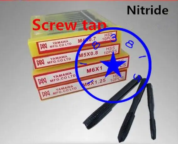 Free Shipping 10pcs M2 M2.5 M3 M4 M5 M6 M8 M10 M12 nitride screw tap straight slot machine with special stainless steel tap
Free Shipping 10pcs M2 M2.5 M3 M4 M5 M6 M8 M10 M12 nitride screw tap straight slot machine with special stainless steel tap