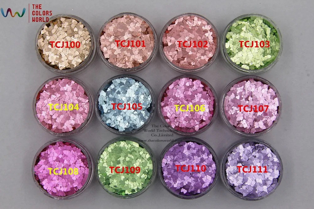 

TCT-036 Heart shape Pearlescent Crystal Colors Metallic Luster Nail Glitter For Nail Gel Polish Nail Art DIY Decoration Makeup