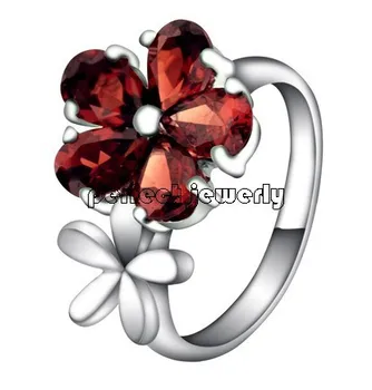Garnet flower ring Free shipping Natural real red garnet 925 sterling silver 0.5ct*5pcs gemstone Fine jewelry #C19012501
Garnet flower ring Free shipping Natural real red garnet 925 sterling silver 0.5ct*5pcs gemstone Fine jewelry #C19012501