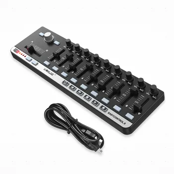 MIDI Keyboard Controller 9-Key USB MIDI Controller 8 RGB Colorful Backlit Trigger Pads with USB Cable
MIDI Keyboard Controller 9-Key USB MIDI Controller 8 RGB Colorful Backlit Trigger Pads with USB Cable