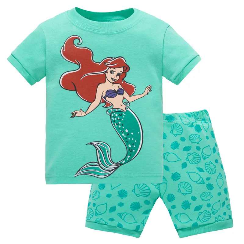 2019 kids pajamas sets Mermaid Baby girls clothes sweet dreams pijamas baby girls cartoon short sleeve T-shirt+shorts 2pcs
2019 kids pajamas sets Mermaid Baby girls clothes sweet dreams pijamas baby girls cartoon short sleeve T-shirt+shorts 2pcs