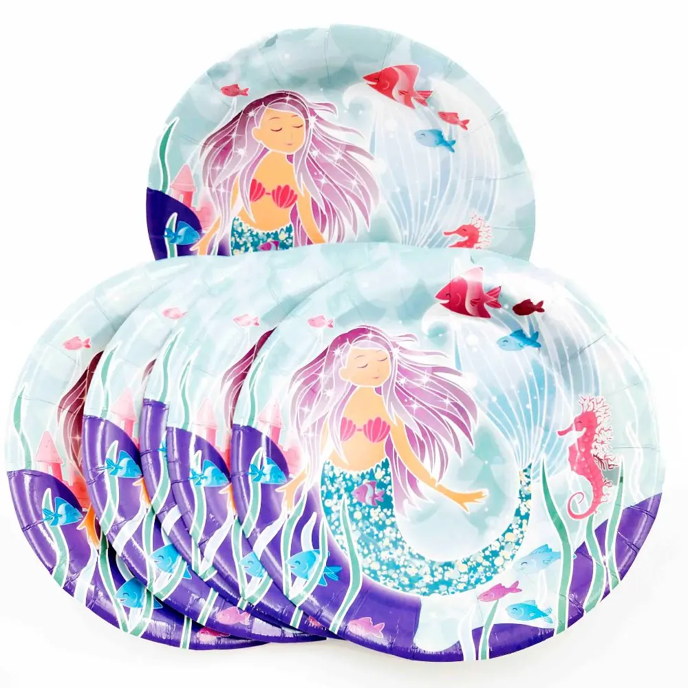 6pc/set 7inch Mermaid Luxury Kids Birthday Party Decoration Mermaid Ariel Theme Party Supplies Baby Birthday Disposable plates
6pc/set 7inch Mermaid Luxury Kids Birthday Party Decoration Mermaid Ariel Theme Party Supplies Baby Birthday Disposable plates