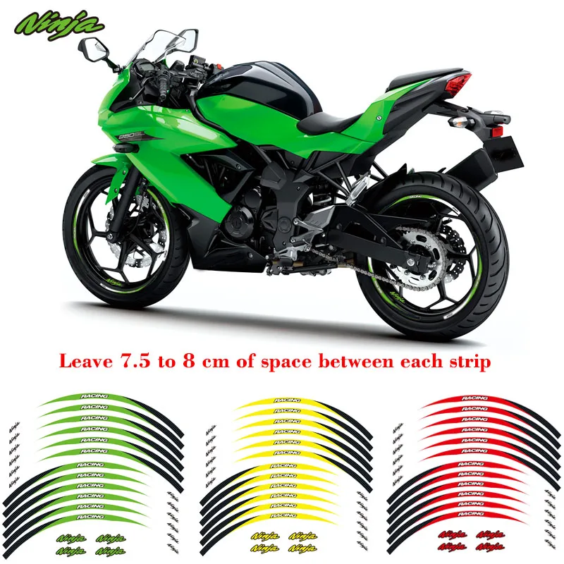 New high quality 12 Pcs Fit Motorcycle Wheel Sticker stripe Reflective Rim For Kawasaki NINJA
New high quality 12 Pcs Fit Motorcycle Wheel Sticker stripe Reflective Rim For Kawasaki NINJA