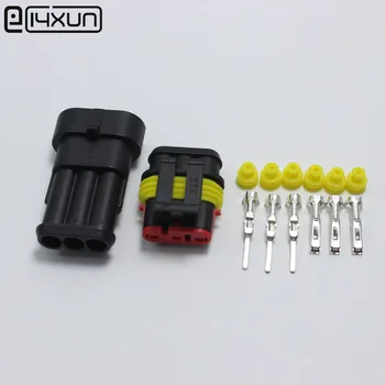 60sets DJ7031-1.5 Waterproof Electrical Wire Connector 3 P Male & Female Automobile Connection for Car ect 
60sets DJ7031-1.5 Waterproof Electrical Wire Connector 3 P Male & Female Automobile Connection for Car ect