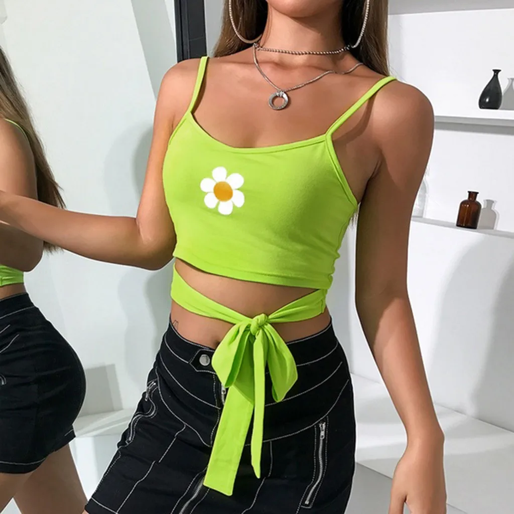 Casual Summer Sexy Camis Women 2019 Sleeveless Ladies Flower Band Tops mujer Casual Short Vest femme Tank tops Green 5.7
Casual Summer Sexy Camis Women 2019 Sleeveless Ladies Flower Band Tops mujer Casual Short Vest femme Tank tops Green 5.7