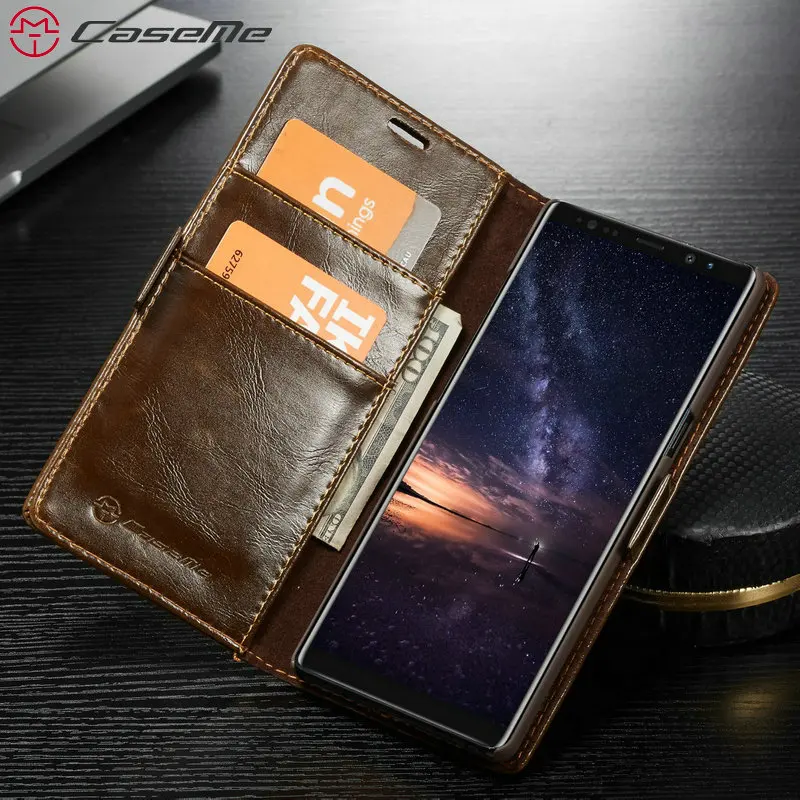 Чехол Кошелек CaseMe для Samsung Galaxy Note 9 с подставкой кожаный флип чехол Ультратонкий