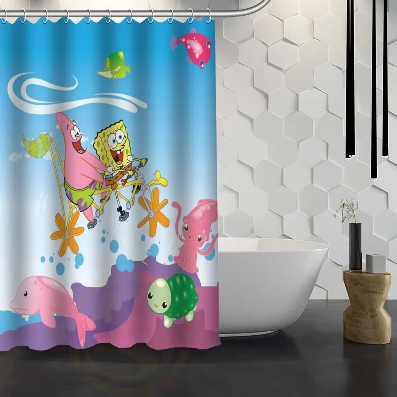 Custom Sponge Bob Shower Curtain With Hooks Polyester Fabric Printing Shower Curtain for Bathroom
Custom Sponge Bob Shower Curtain With Hooks Polyester Fabric Printing Shower Curtain for Bathroom