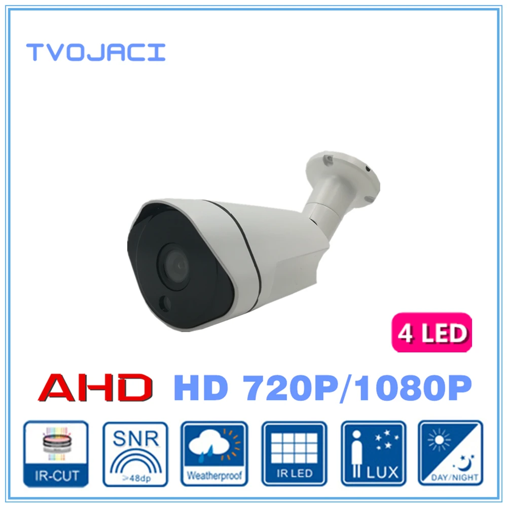 

Waterproof Camera AHD Analog High Definition 1/4'' CMOS 1.0MP 720P 2.0MP 1080P AHD CCTV Camera IR Cut Fiter Security Outdoor