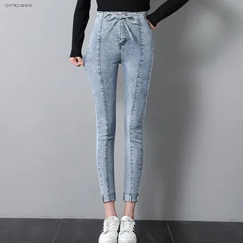 Stretch Slim Skinny Jeans For Woman High Waist 2019 Summer Blue Gray Capris Denim Pencil Elastic Waist Jeans Pants Femme 
Stretch Slim Skinny Jeans For Woman High Waist 2019 Summer Blue Gray Capris Denim Pencil Elastic Waist Jeans Pants Femme