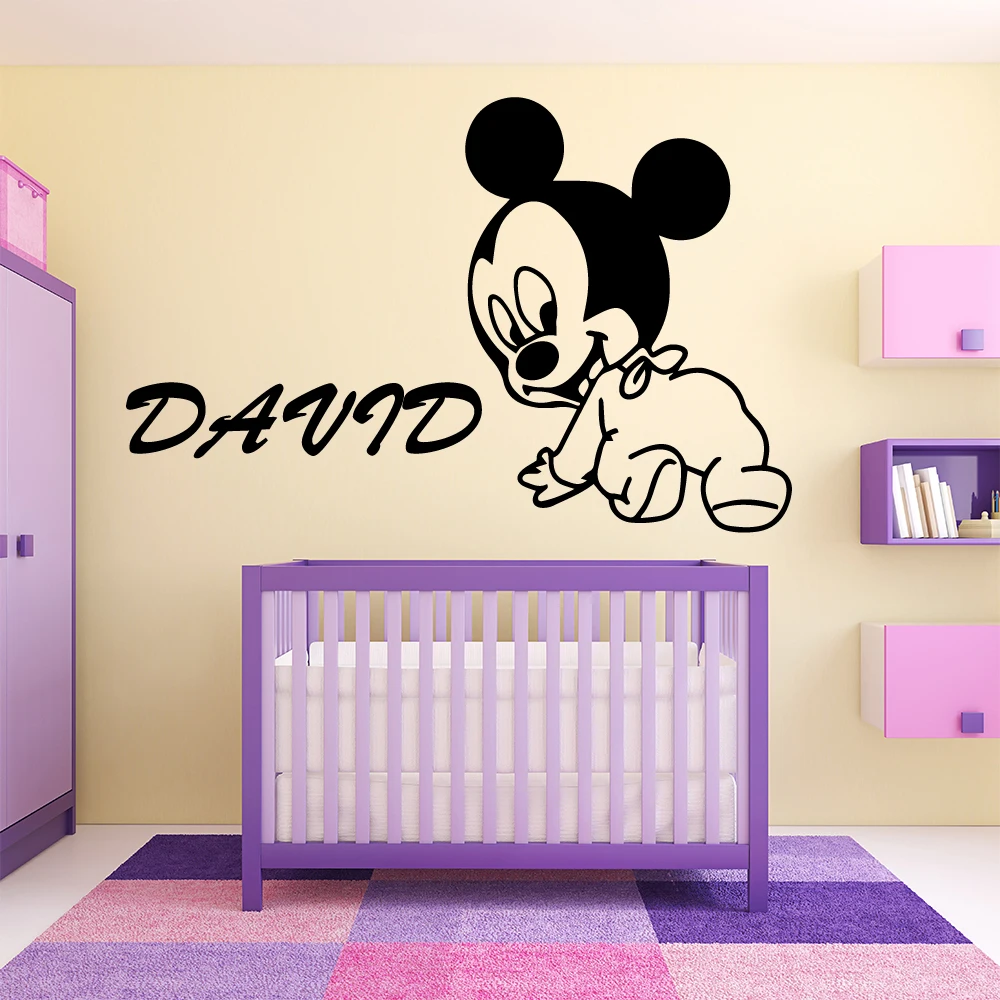 DIY Art Mickey Custom Name DIY Home Decor Self Adhesive Vinyl Waterproof Wall Decal For Baby Room vinyl Bedroom Stickers
DIY Art Mickey Custom Name DIY Home Decor Self Adhesive Vinyl Waterproof Wall Decal For Baby Room vinyl Bedroom Stickers