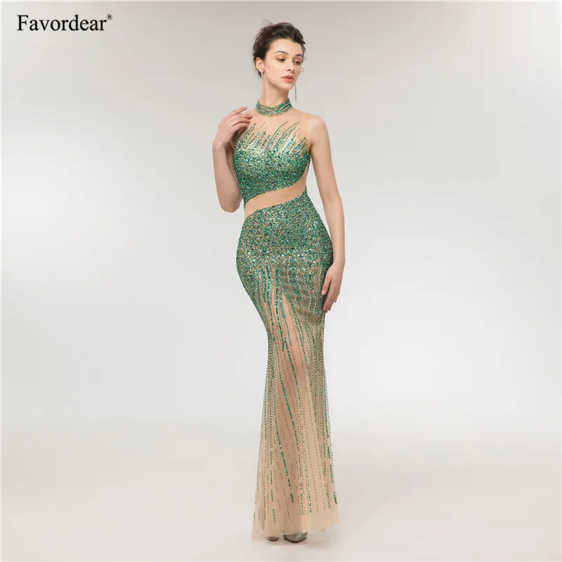 Favordear 2018 High Neck Green Beaded Mermaid Evening Dress Sexy Mermaid Huge Beaded Party gowns Hot Sale
Favordear 2018 High Neck Green Beaded Mermaid Evening Dress Sexy Mermaid Huge Beaded Party gowns Hot Sale