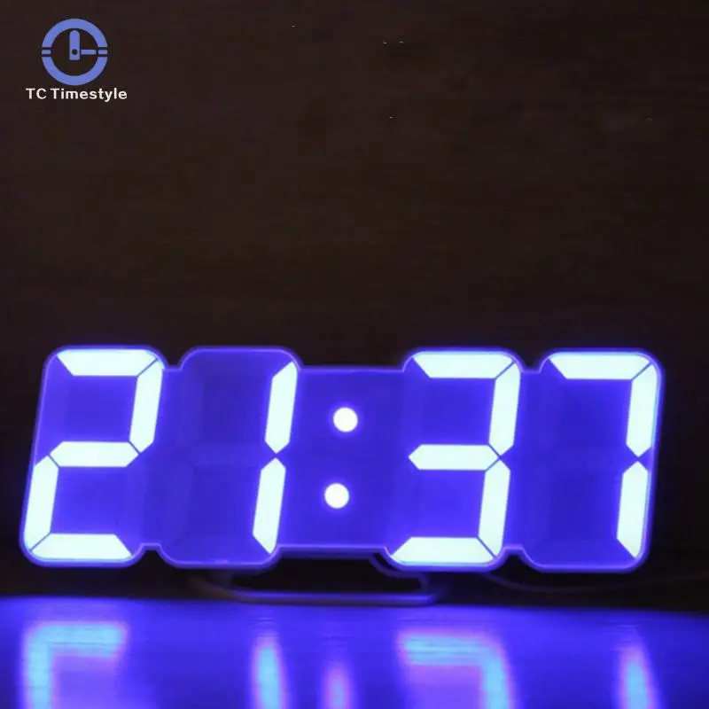 Фото Цифровые настенные 3d-часы с дистанционным управлением беспроводные настольные