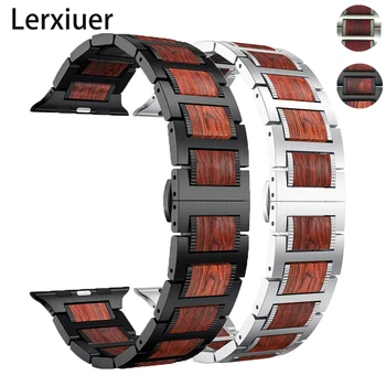 Wood strap For Apple watch band 5 4 3 44mm 40mm iWatch band 42mm 38 mm Natural Red Sandalwood+Stainless steel correa bracelet
Wood strap For Apple watch band 5 4 3 44mm 40mm iWatch band 42mm 38 mm Natural Red Sandalwood+Stainless steel correa bracelet