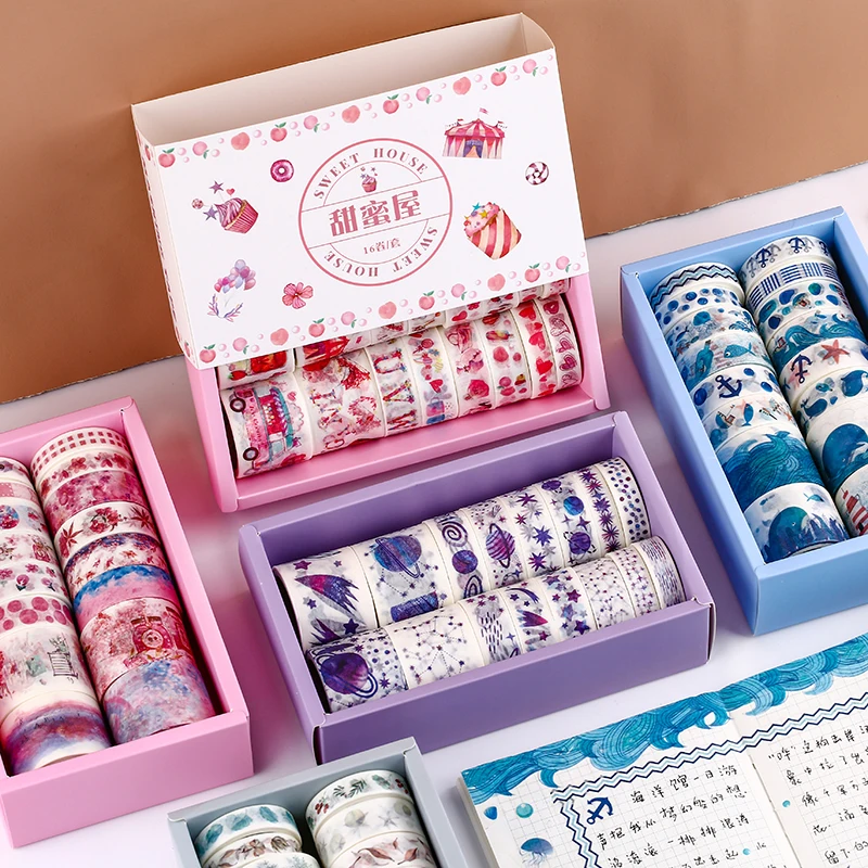 24 pcs/set Decorative Kawaii Washi Tape Set Sea and Forest Series Japanese Paper Stickers Japanese Stationery Scrapbooking Supp
24 pcs/set Decorative Kawaii Washi Tape Set Sea and Forest Series Japanese Paper Stickers Japanese Stationery Scrapbooking Supp