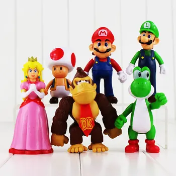 6pcs/set 7.5-11.5cm Kids Gifts Super Mario Bros Mario Luigi Peach Yoshi King Kong Toad Action pvc Figure Toys
6pcs/set 7.5-11.5cm Kids Gifts Super Mario Bros Mario Luigi Peach Yoshi King Kong Toad Action pvc Figure Toys