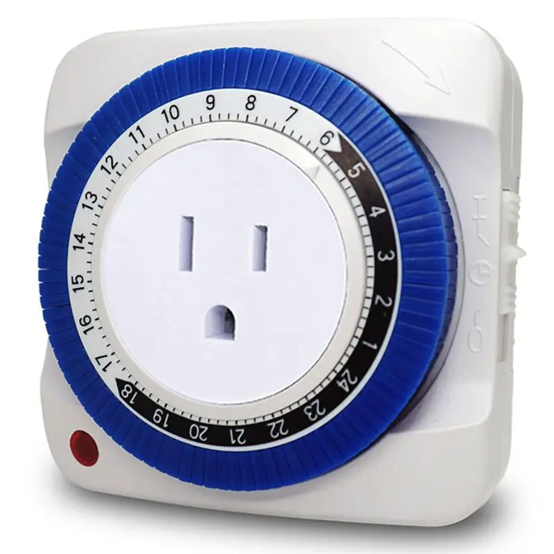 24 Hour Timer Socket Mechanical Program Timer Switch Socket 230V Wall Outlet Protector Energy Saveing
24 Hour Timer Socket Mechanical Program Timer Switch Socket 230V Wall Outlet Protector Energy Saveing