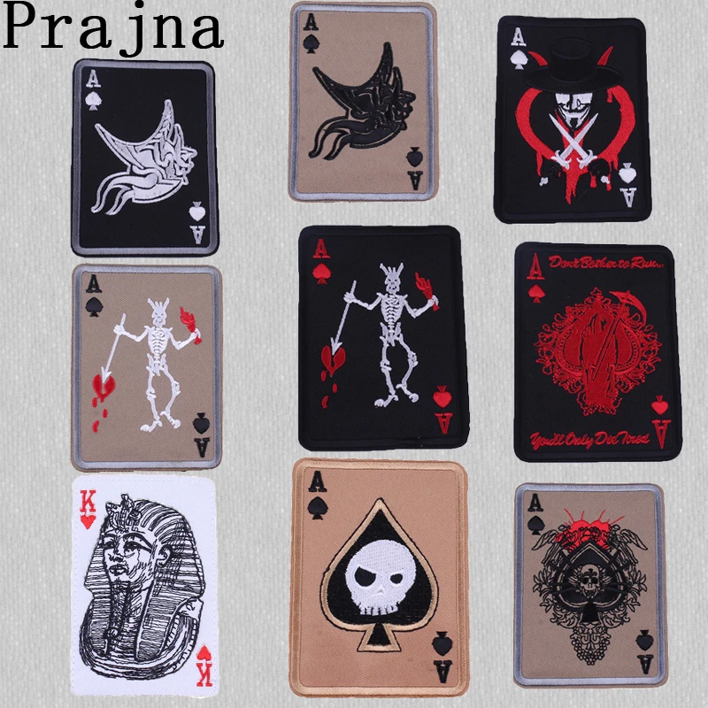 Prajna punk biker patch iron on cloth embroidered sticker applied to shirt Striped poker patch Patterned rock for young man H
Prajna punk biker patch iron on cloth embroidered sticker applied to shirt Striped poker patch Patterned rock for young man H