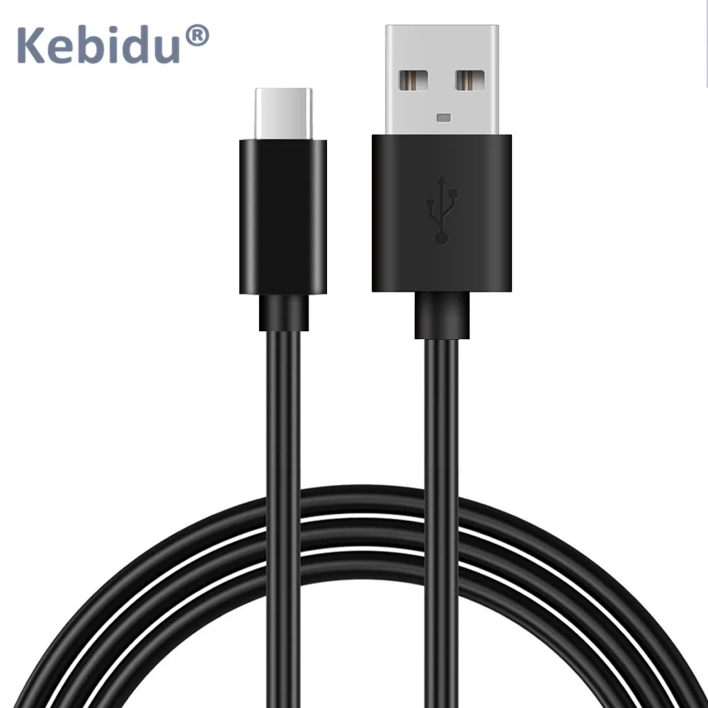 KEBIDU 2A кабель для быстрой зарядки USB type C 100 см зарядный питания TYPE-C Xiaomi Mi 6 8 SE Mix 2s Max 2