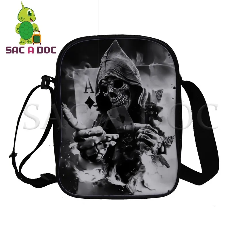 Punk Skull Grim Reaper Small Shoulder Bag Women Men Double Player Handbags Purses Crossbody Travel Bags Teenagers Messenger Bags
Punk Skull Grim Reaper Small Shoulder Bag Women Men Double Player Handbags Purses Crossbody Travel Bags Teenagers Messenger Bags
