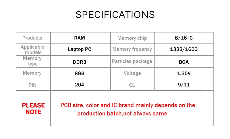 DDR3 8GB 1333 1600L