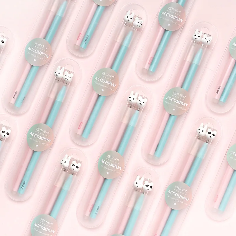 2 pcs/lot Cute Erasable Rabbit gel Ink pen 0.5mm Blue Signature Pen Promotional Gift Stationery School & Office Writing Supply
2 pcs/lot Cute Erasable Rabbit gel Ink pen 0.5mm Blue Signature Pen Promotional Gift Stationery School & Office Writing Supply