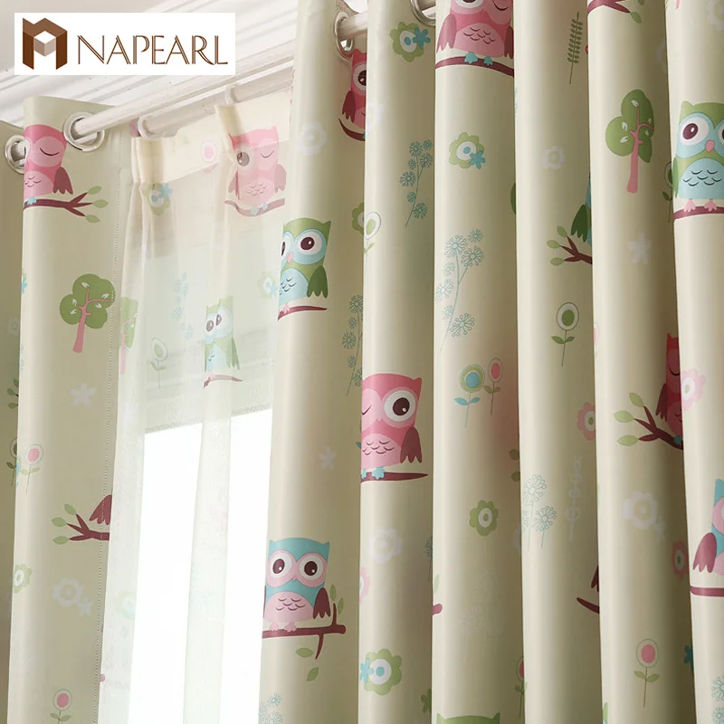 NAPEARL Blackout curtains cartoon owl kid bedroom window Grommet top treatment with tulle curtains panel modern short
NAPEARL Blackout curtains cartoon owl kid bedroom window Grommet top treatment with tulle curtains panel modern short