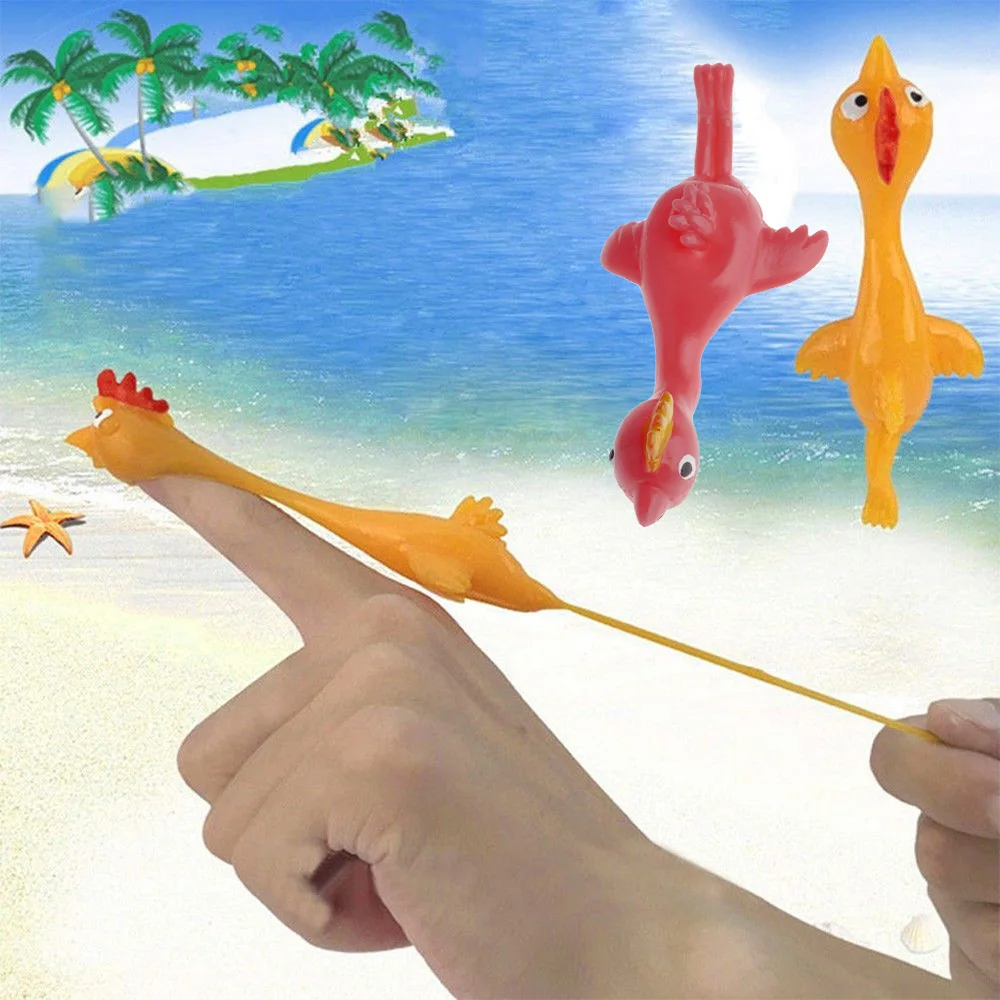 2PCS Elastic Stretchy Flick Turkey Finger Slingshot Sticky Flying Chicken Kids Toys Color Random
2PCS Elastic Stretchy Flick Turkey Finger Slingshot Sticky Flying Chicken Kids Toys Color Random
