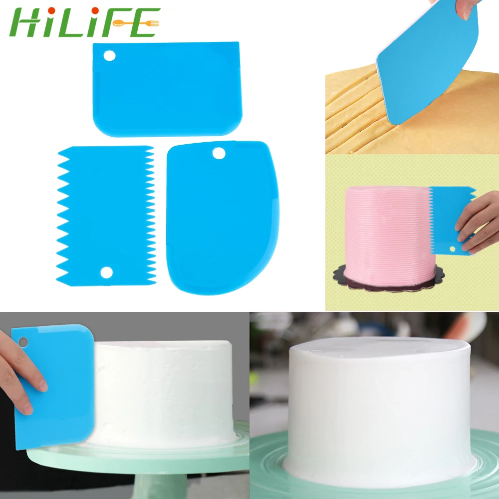 HILIFE Baking Pastry Tools Plastic Dough Knife DIY Cream Scraper Set Cake Spatulas Jagged Edge Icing Fondant Scraper 3pcs/set
HILIFE Baking Pastry Tools Plastic Dough Knife DIY Cream Scraper Set Cake Spatulas Jagged Edge Icing Fondant Scraper 3pcs/set