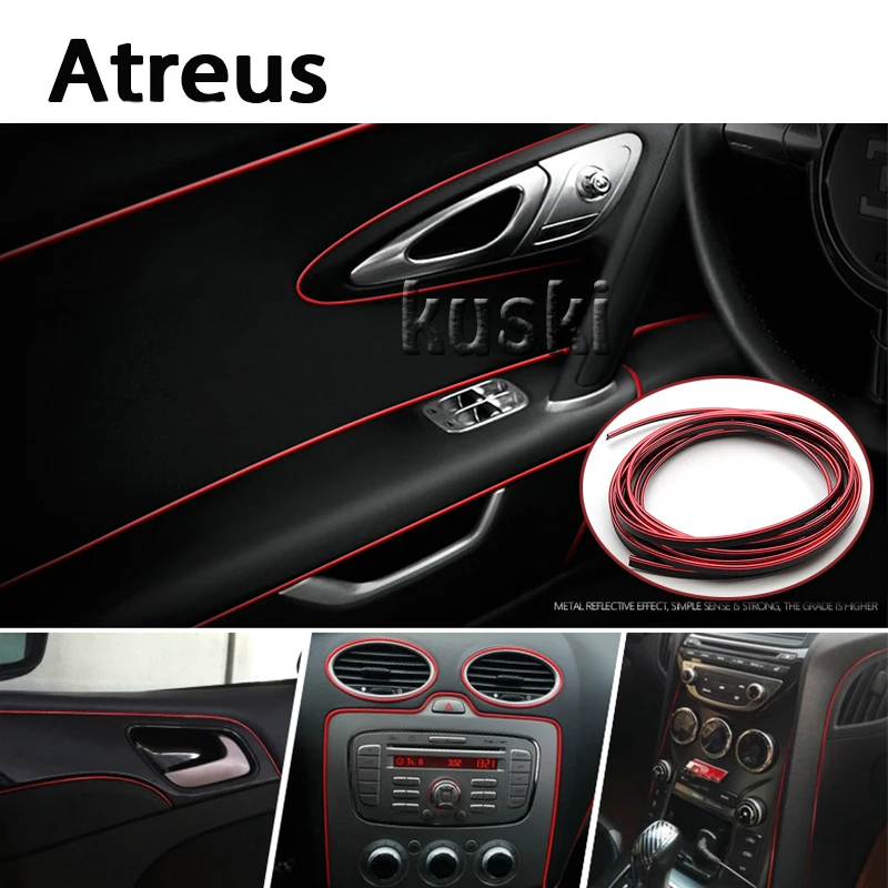 Автомобильная центральная консоль Atreus 3 м внутренняя отделка наклейки для Ford Focus 2
