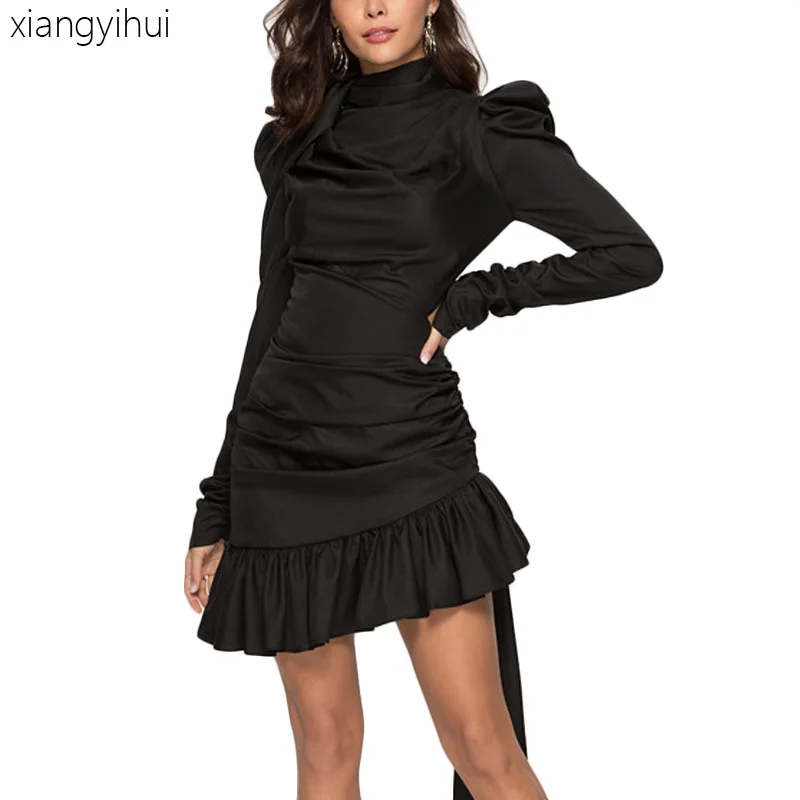 Fashion Puff Sleeve Party Dress for Women 2019 New Casual Long Sleeve Bandage Bodycon Dress Vestido Female Turtleneck Mini Dress
Fashion Puff Sleeve Party Dress for Women 2019 New Casual Long Sleeve Bandage Bodycon Dress Vestido Female Turtleneck Mini Dress