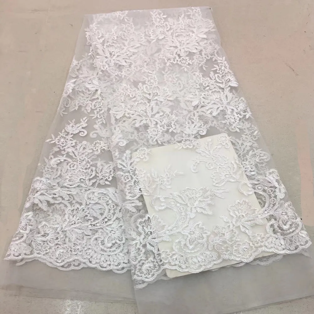 White African lace fabric high quality wedding lace 2018 African Fabric 5 Yards Cotton Lace for wedding decoration GF190-1
White African lace fabric high quality wedding lace 2018 African Fabric 5 Yards Cotton Lace for wedding decoration GF190-1