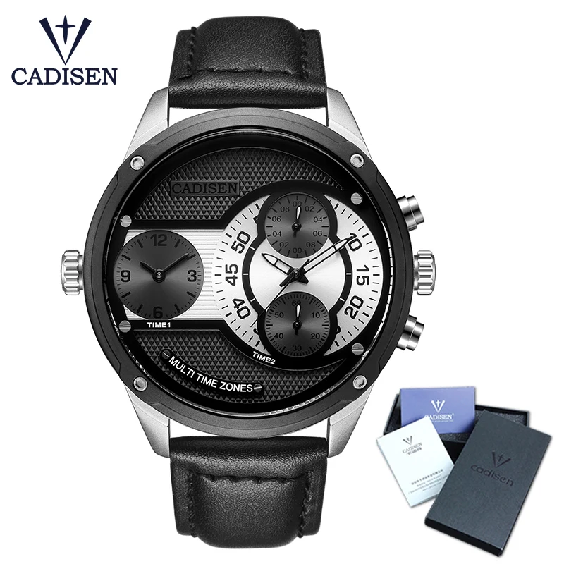 2018 New CADISEN Top Luxury Brand Men's quartz watch leather big dial double time zone outdoor sports and leisure military watch
2018 New CADISEN Top Luxury Brand Men's quartz watch leather big dial double time zone outdoor sports and leisure military watch