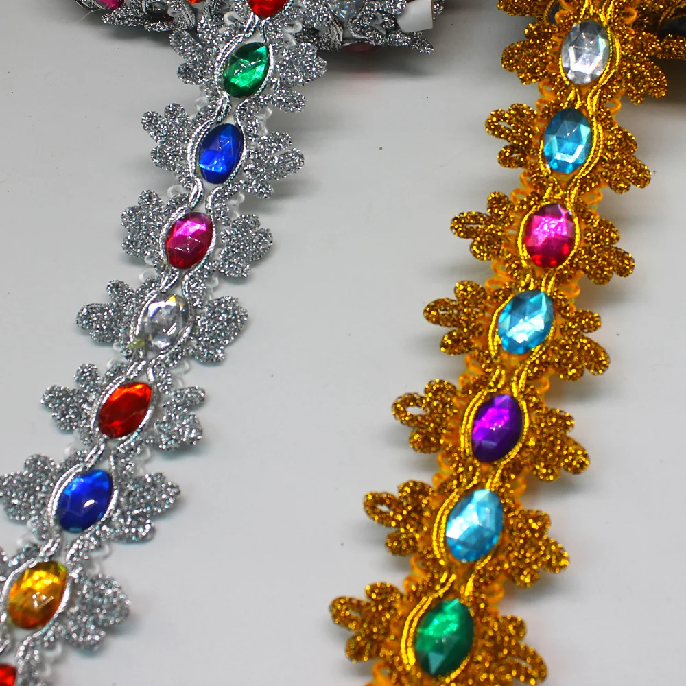Crystal Braided Lace Appliqued Rhinestone Ribbon Trims Gold Band Cosplay Diy Handwork Braided Flower Sewing Apparel Trim 4.5cm
Crystal Braided Lace Appliqued Rhinestone Ribbon Trims Gold Band Cosplay Diy Handwork Braided Flower Sewing Apparel Trim 4.5cm