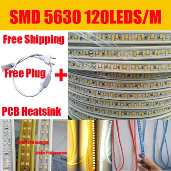 Superbright 180 led strip light 5630 white led strip warm white light 220V PCB 120LED/m 100m/lot LED strip 220V with Heatsink
Superbright 180 led strip light 5630 white led strip warm white light 220V PCB 120LED/m 100m/lot LED strip 220V with Heatsink