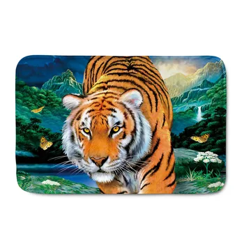 3d Animal Tiger Head Print Entrance Doormat Flannel Home Decoration Non-slip Floor Mat Water absorption Floor Door Mat 40x60cm
3d Animal Tiger Head Print Entrance Doormat Flannel Home Decoration Non-slip Floor Mat Water absorption Floor Door Mat 40x60cm