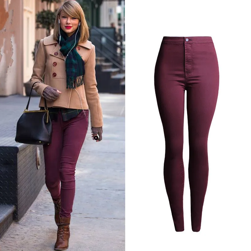 2018 women brand clothing solid color high waist tight elastic denim pencil pants Female casual skinny cotton jeans 7 color AM02
2018 women brand clothing solid color high waist tight elastic denim pencil pants Female casual skinny cotton jeans 7 color AM02