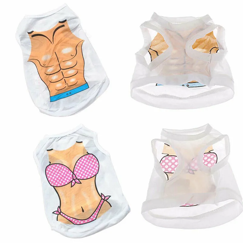Summer Pet Dog Cat Sexy Bikini Muscle Beach Vest T-Shirt Puppy Clothes Apparel Fashion Coat sleeves
Summer Pet Dog Cat Sexy Bikini Muscle Beach Vest T-Shirt Puppy Clothes Apparel Fashion Coat sleeves