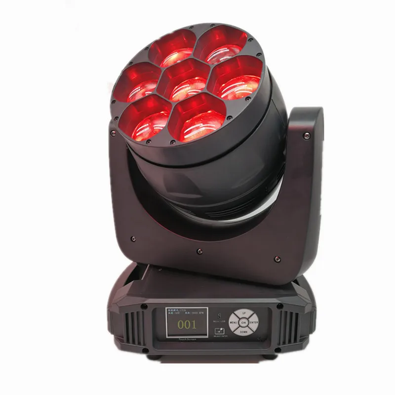 Китай сценические светильники производитель Мощный 7x40 Вт led zoom moving head wash light mini rgbw