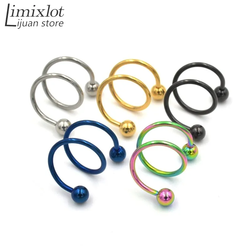 Imixlot 18G Ball Surgical Steel Double Spiral Twister Barbell Earring Ear Cartilage Rings Tragus Piercing Jewelry
Imixlot 18G Ball Surgical Steel Double Spiral Twister Barbell Earring Ear Cartilage Rings Tragus Piercing Jewelry