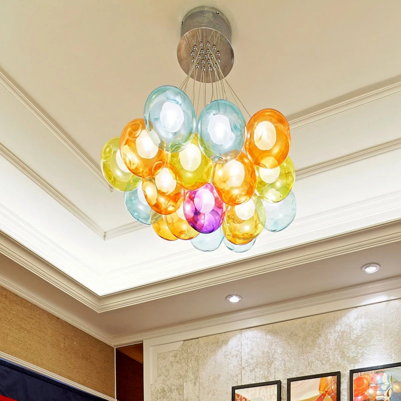 Nordic Led Chandelier Creative Colorful Bubble Ball Living Room Pendant Lamp Modern Light Corridor Restaurant Bedroom Lamp Avize
Nordic Led Chandelier Creative Colorful Bubble Ball Living Room Pendant Lamp Modern Light Corridor Restaurant Bedroom Lamp Avize