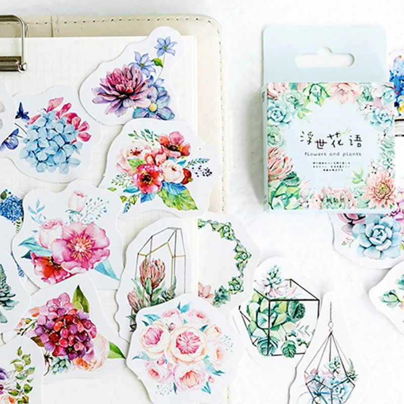 46pcs/box Flowers And Plants Decorative Paper Stickers Scrapbooking Stick Label Diary Stationery Album Stickers
46pcs/box Flowers And Plants Decorative Paper Stickers Scrapbooking Stick Label Diary Stationery Album Stickers